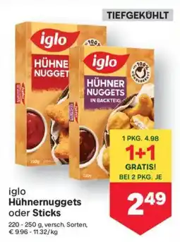 MPreis iglo Hühnernuggets oder Sticks Angebot