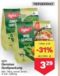MPreis iglo Gemüse Großpackung Angebot