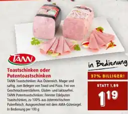 Interspar Toastschinken oder Putentoastschinken Angebot