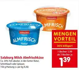 Interspar Salzburg Milch Almfrischkäse Angebot