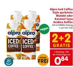 Interspar Alpro Iced Coffee Style geröstete Mandel oder Karamel Soya Arabica Kaffee Angebot