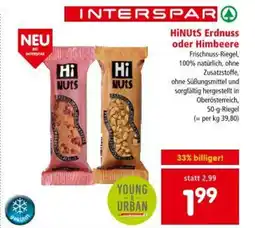 Interspar HiNUTS Erdnuss oder Himbeere Angebot