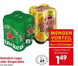 Interspar Heineken Lager oder Desperados Angebot