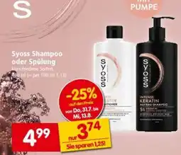 Interspar Syoss Shampoo oder Spülung Angebot