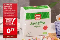 Interspar S-budget servietten Angebot