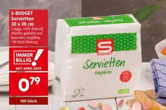 Interspar S-budget servietten Angebot
