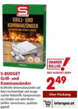 Interspar S-budget grill- und kaminanzünder Angebot
