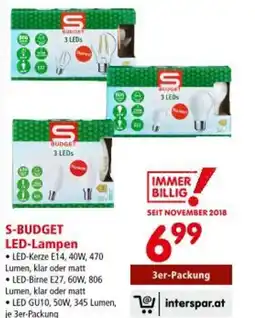 Interspar S-BUDGET LED-Lampen Angebot