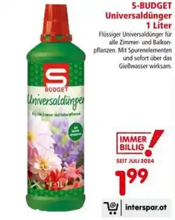 Interspar S-BUDGET Universaldünger Angebot