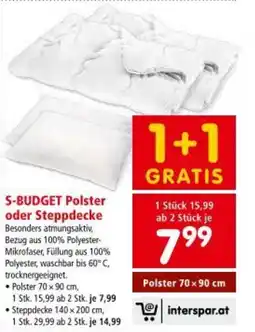 Interspar S-BUDGET Polster oder Steppdecke Angebot