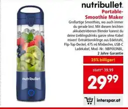 Interspar Nutribullet portable- smoothie maker Angebot