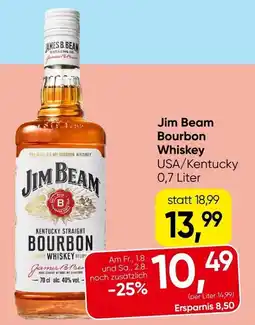 Spar Jim Beam Bourbon Whiskey Angebot