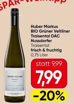 Spar Huber Markus BIO Grüner Veltliner Traisental DAC Nussdorfer Angebot