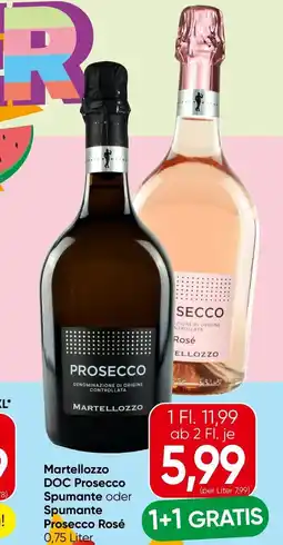 Spar Martellozzo DOC Prosecco Spumante oder Spumante Prosecco Rosé Angebot