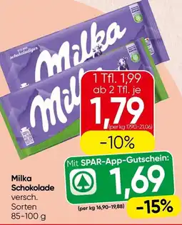 Spar Milka Schokolade Angebot