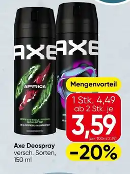 Spar Axe Deospray Angebot