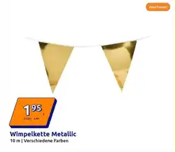 Action Wimpelkette Metallic Angebot