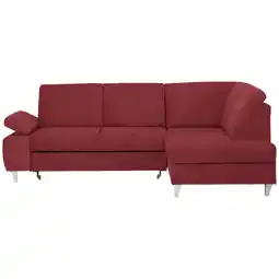 XXXLutz Ecksofa in Flachgewebe Rot Angebot