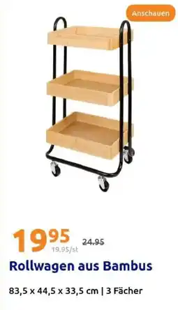Action Rollwagen aus Bambus Angebot