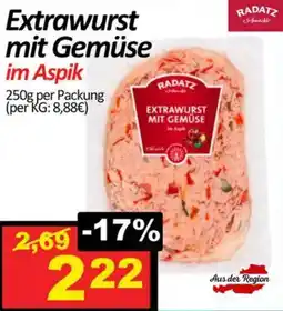 Wurstico Extrawurst mit Gemüse Angebot