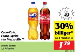 Nah&Frisch Coca-Cola, Fanta, Sprite oder Mezzo Mix Angebot
