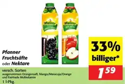Nah&Frisch Pfanner Fruchtsäfte oder Nektare Angebot