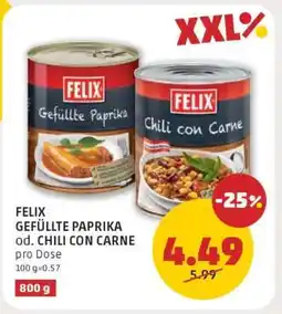 PENNY FELIX GEFÜLLTE PAPRIKA od. CHILI CON CARNE Angebot