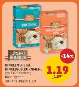 PENNY DINKELMEHL od. DINKELVOLLKORNMEHL Angebot