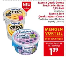 Interspar Exquisa Quark-Genuss Frucht oder Natur 0,2% Fett Angebot