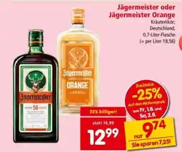 Interspar Jägermeister oder Jägermeister Orange Angebot