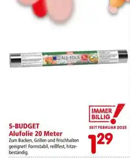 Interspar S-BUDGET Alufolie 20 Meter Angebot