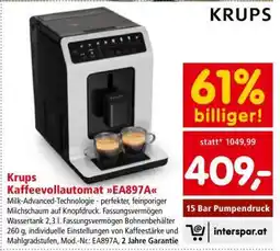 Interspar Krups Kaffeevollautomat EA897A Angebot