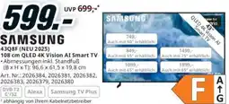 Media Markt 108 cm QLED 4K Vision AI Smart TV Angebot