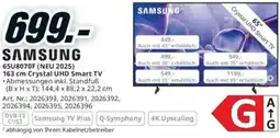 Media Markt 163 cm Crystal UHD Smart TV Angebot