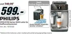 Media Markt EP5547/90 Series 5500 Latte Go Kaffeevollautomat Angebot
