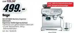 Media Markt SES 875BSS Barista Express Edelstahl Espresso Siebträgerautomat Angebot