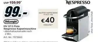 Media Markt EN 127.S Pixie Nespresso-Kapselmaschine Angebot