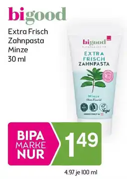 Bipa Extra Frisch Zahnpasta Minze Angebot