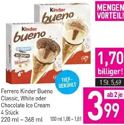 Sutterlüty Ferrero Kinder Bueno Classic, White oder Chocolate Ice Cream Angebot