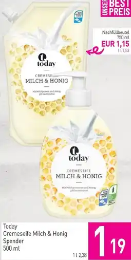 Sutterlüty Today Cremeseife Milch & Honig Spender Angebot