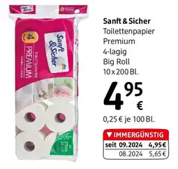 dm Sanft & Sicher Toilettenpapier Premium 4-lagig Big Roll Angebot