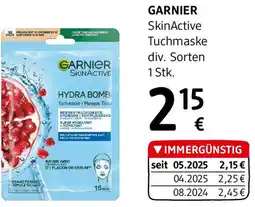 dm Garnier SkinActive Tuchmaske div. Sorten dm Angebot