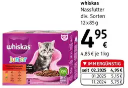 dm Whiskas Nassfutter div. Sorten Angebot
