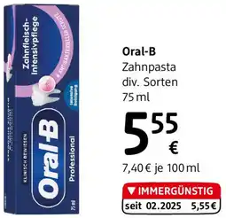 dm Oral- B Zahnpasta div. Sorten Angebot