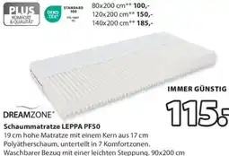 JYSK Dreamzone Schaummatratze LEPPA PF50 Angebot