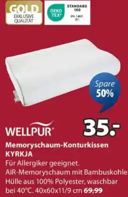 JYSK Wellpur memoryschaum-konturkissen kyrkja Angebot