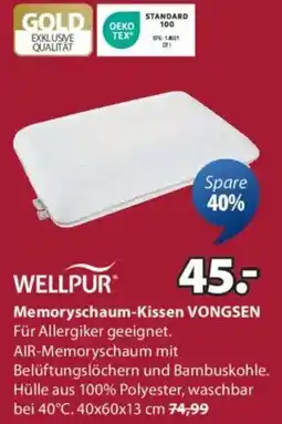 JYSK Wellpur memoryschaum-kissen vongsen Angebot