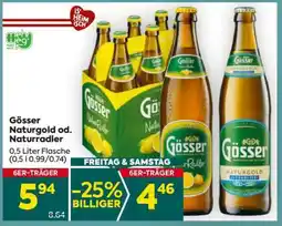 Billa Gösser Naturgold od. Naturradler Angebot