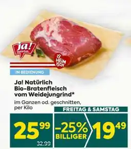 Billa Ja! Natürlich Bio-Bratenfleisch vom Weidejungrind Angebot