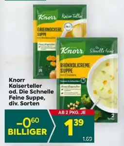 Billa Knorr Kaiserteller od. Die Schnelle Feine Suppe div. Sorten Angebot